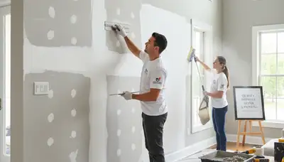 Professional drywall repair and wall restoration by expert house painters in Fort Worth, TX
