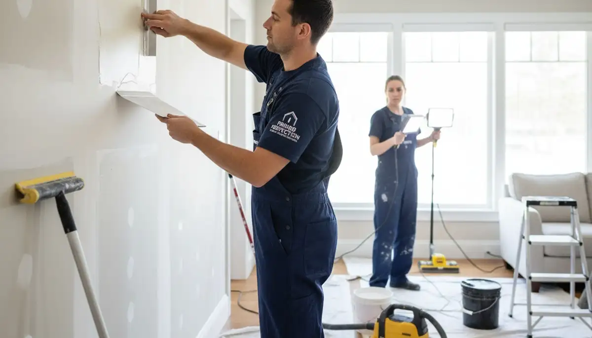 Professional drywall repair and wall painting in Fort Worth, TX home by expert local painters