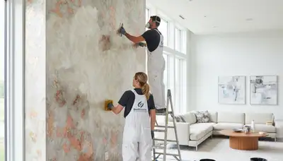 Professional faux painting with custom wall textures in Fort Worth, TX home interior