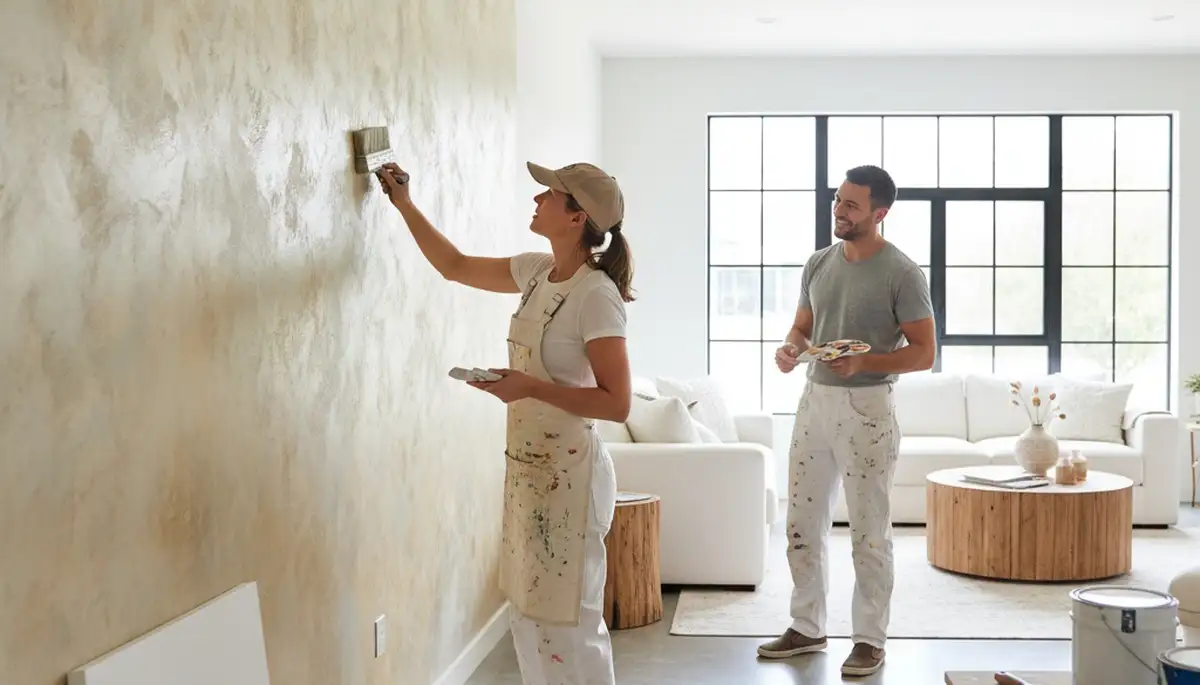 Professional faux painting and custom wall finishes by expert house painters in Fort Worth, TX