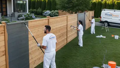 Professional fence painting in Fort Worth TX showcasing durable coatings by local house painters
