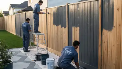 Professional fence painting service in Fort Worth, TX by expert residential house painters
