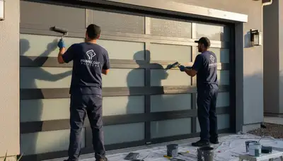 Professional garage door painting in Fort Worth TX by expert house painters for lasting curb appeal