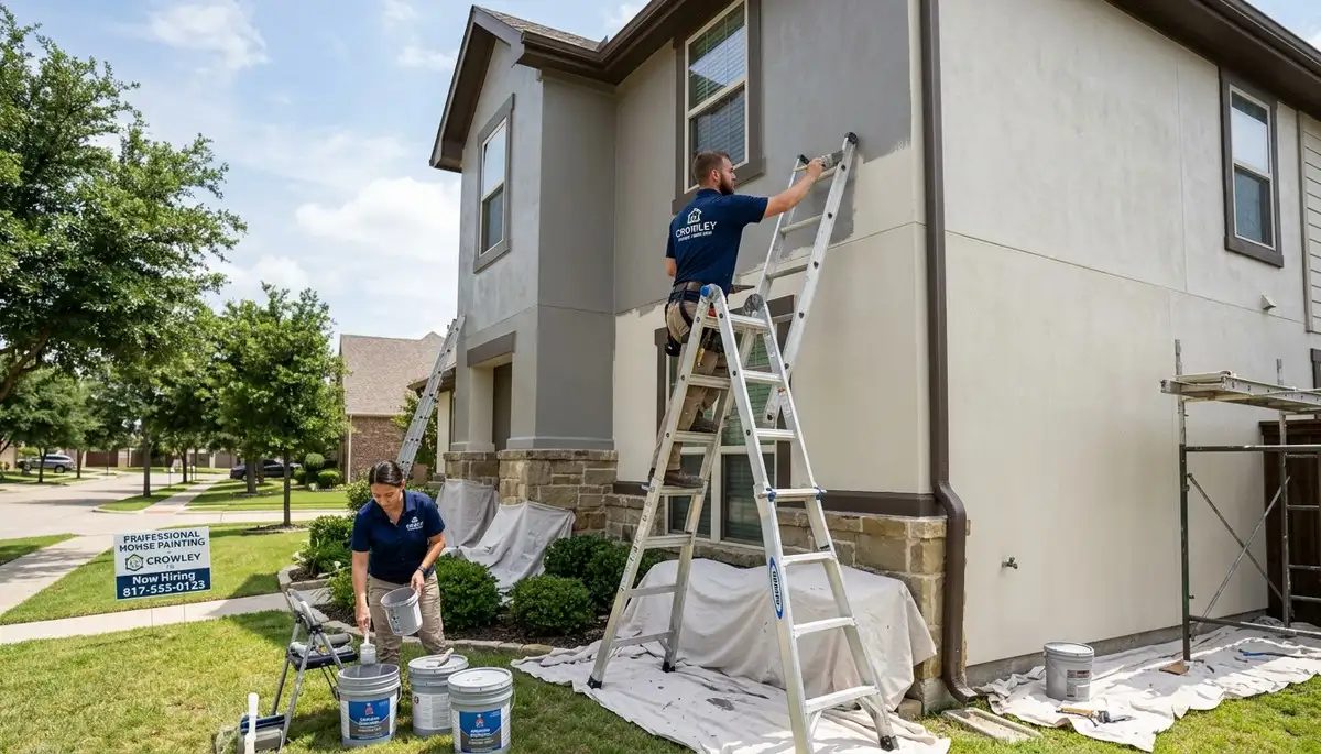 Professional house painters in Fort Worth TX providing expert residential exterior painting services