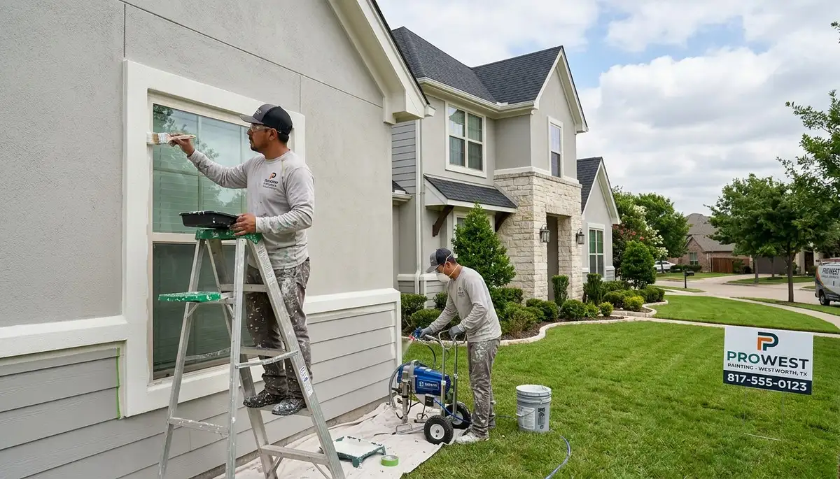 Professional house painters in Fort Worth TX providing expert residential exterior painting services
