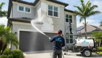 Professional pressure cleaning of Fort Worth TX home exterior by local house painting experts