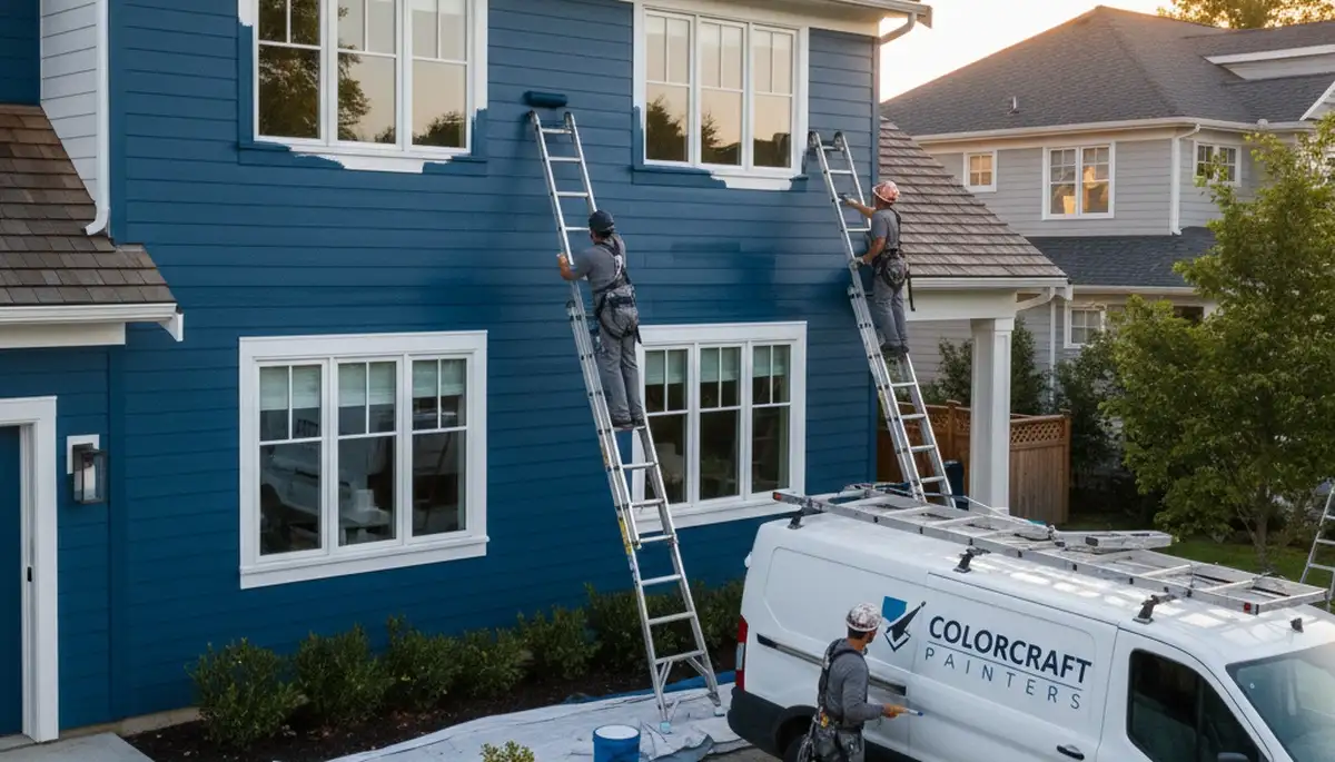 Professional siding painting on Fort Worth TX home exterior with durable weather-resistant coating
