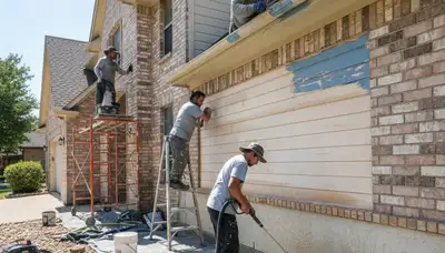 Professional surface preparation for exterior house painting in Fort Worth, TX